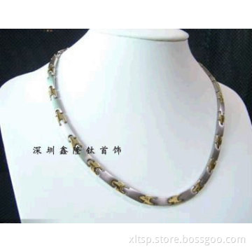 TT24 Custom Titanium Necklace with Gold IP
